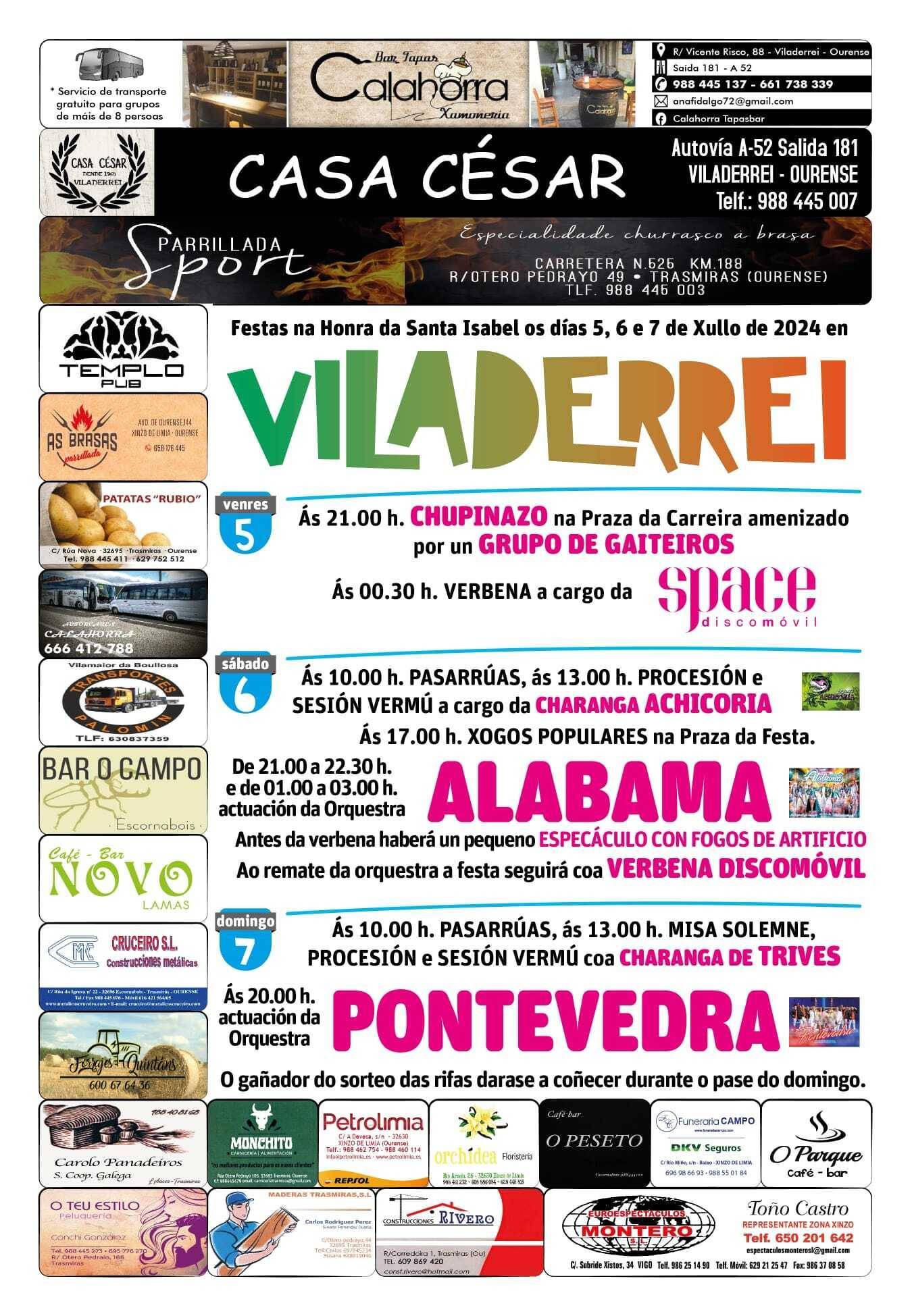 Cartel das festas de Viladerrei. | FOTO: Gráficas Cars
