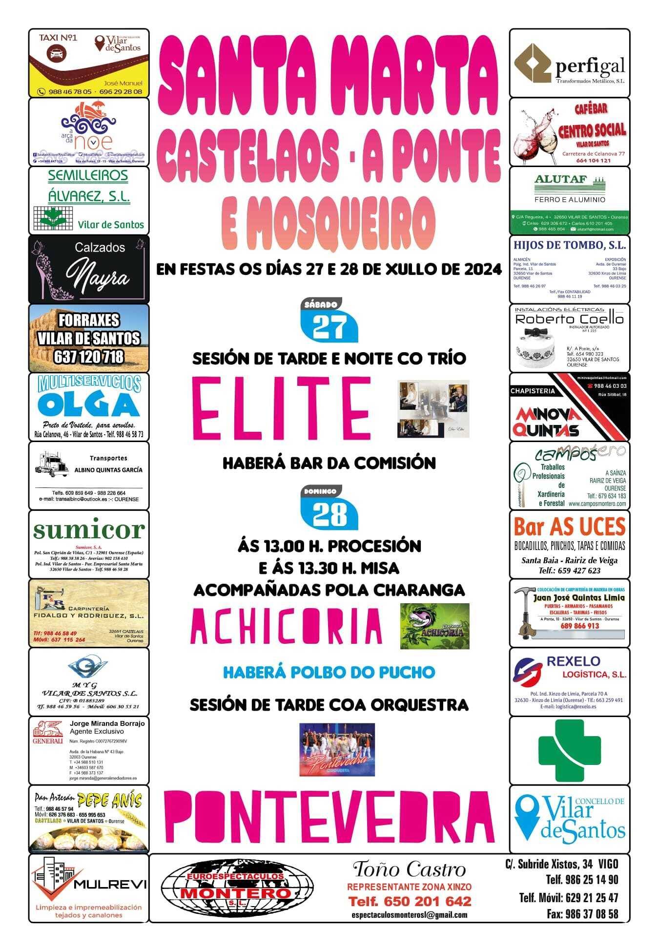 Cartel das festas de Santa Marta. | FOTO: Gráficas Cars.
