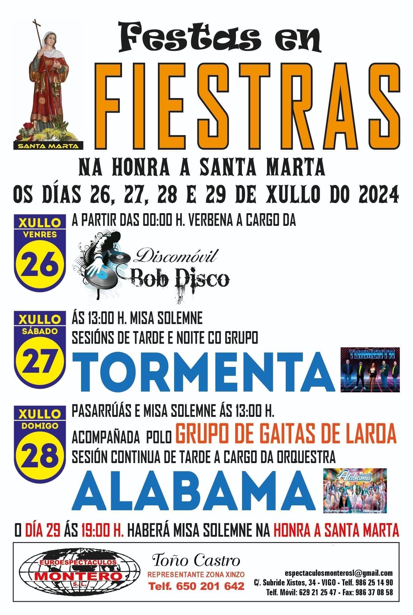 Cartel das festas de Fiestras. | FOTO: Gráficas Cars.