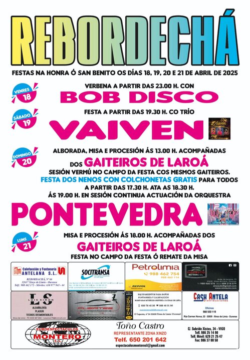 Cartel das festas de Rebordechá. | FOTO: Gráficas Cars.
