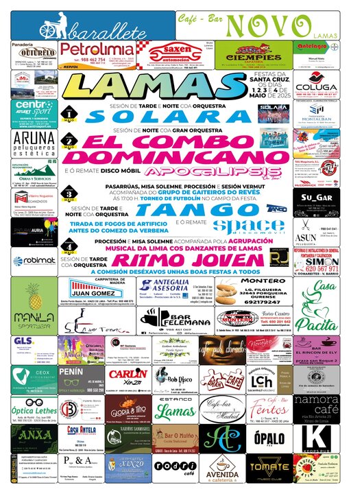 Cartel das festas de Lamas. | FOTO: Gráficas Cars.