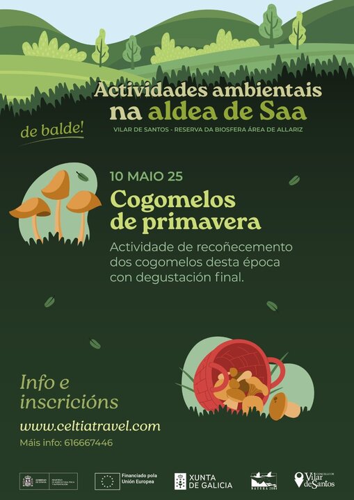 Cartel actividade en Vilar de Santos o 10 de maio.