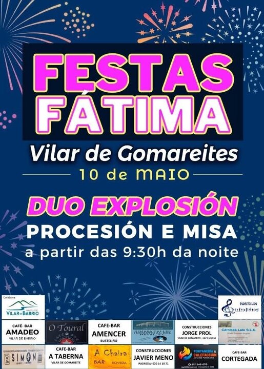 Cartel das festas de Vilar de Gomareites.