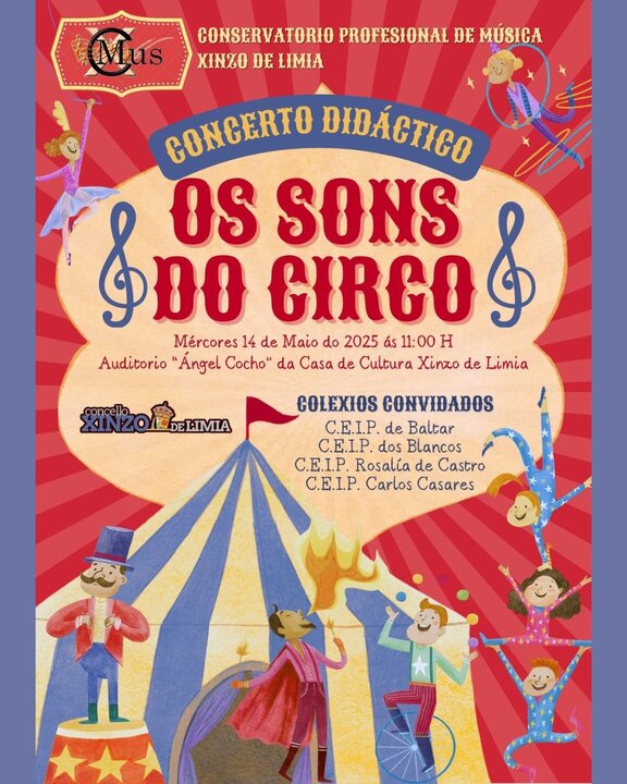 Concerto didáctico "Os Sons do Circo" do CMUS Xinzo de Limia.