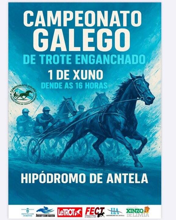 Campeonato Galego de Trote Enganchado no Hipódromo de Antela.