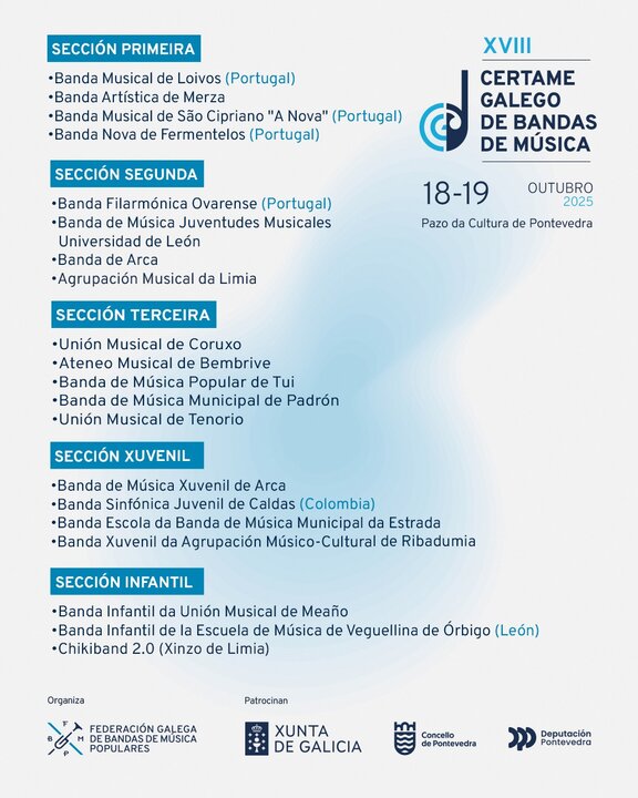Certame Galego de Bandas de Música.