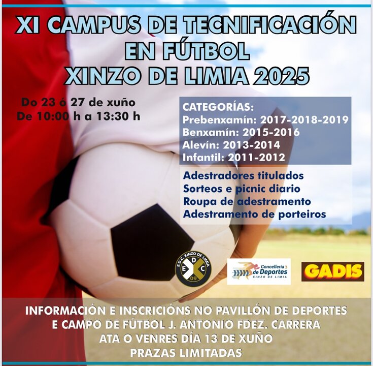 XI Campus de Tecnificación en Fútbol en Xinzo de Limia.