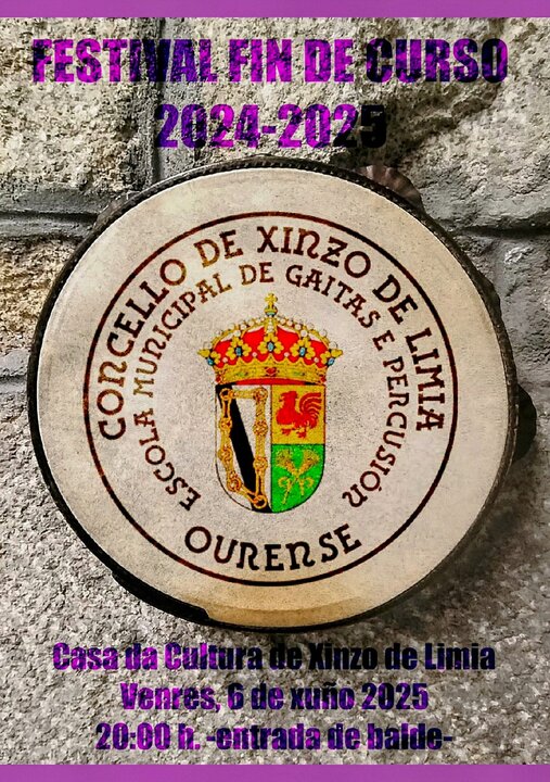 Festival de fin de curso da Escola Municipal de Gaitas e Percusión de Xinzo.