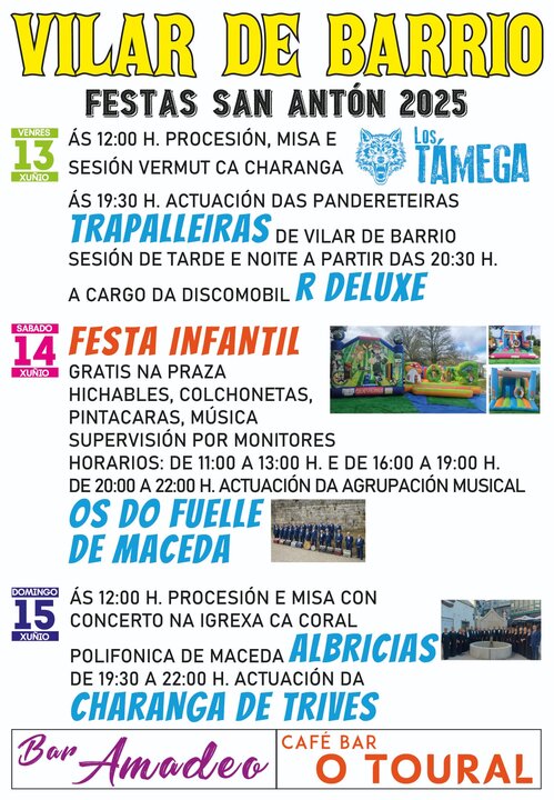 Cartel das festas de Vilar de Barrio. | FOTO: Gráficas Cars.