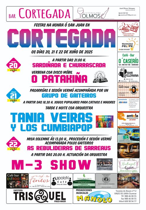 Cartel das festas de Cortegada. | FOTO: Gráficas Cars.