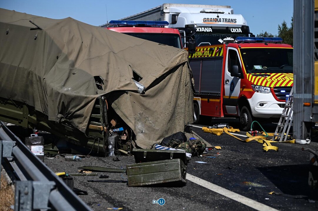 20250826 Accidente tráfico BRILAT camión ganado, A52 Trasmiras 02