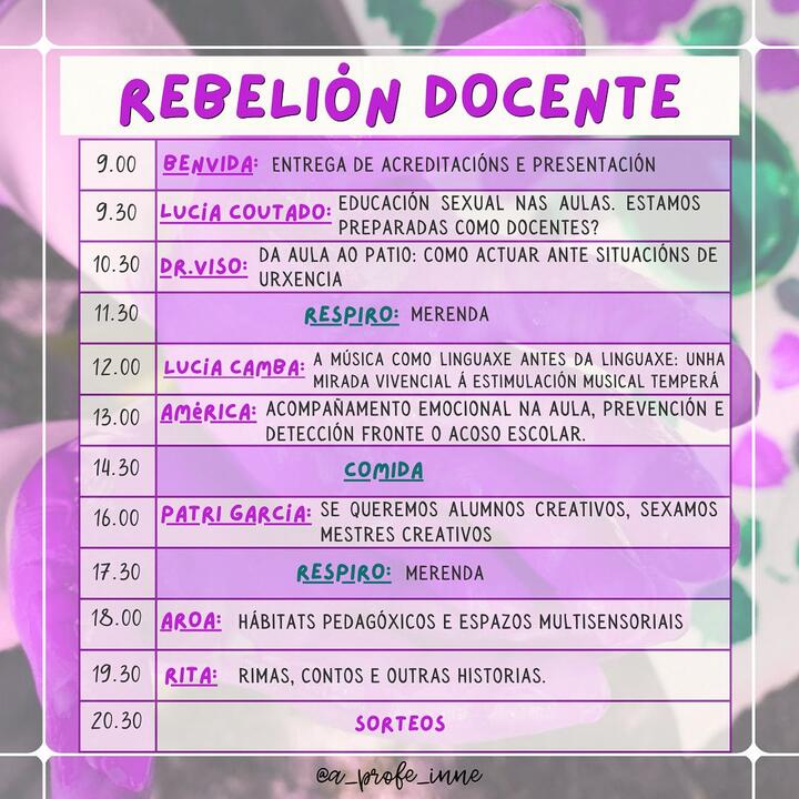 Programación de "Rebelión Docente" 2025.