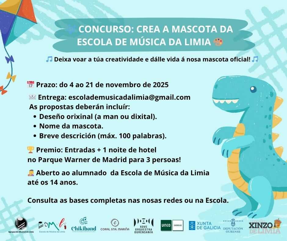 Concurso: Crea a mascota da Escola de Música da Limia.