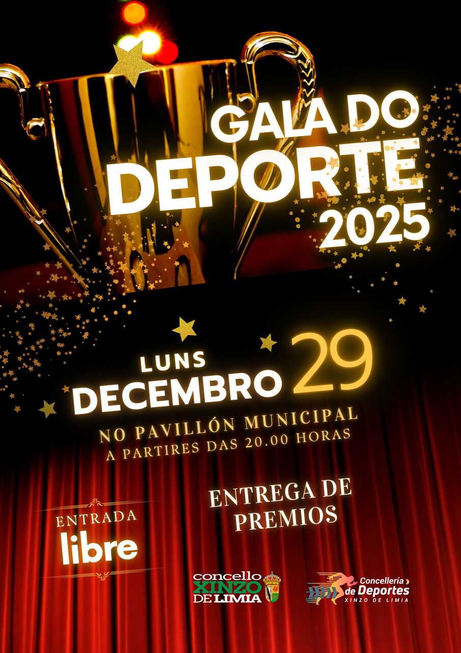 Gala do Deporte 2025 no Concello de Xinzo de Limia.