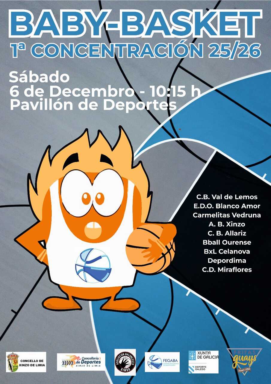 Primeira concentración Baby-Basket da tempada en Xinzo de Limia.