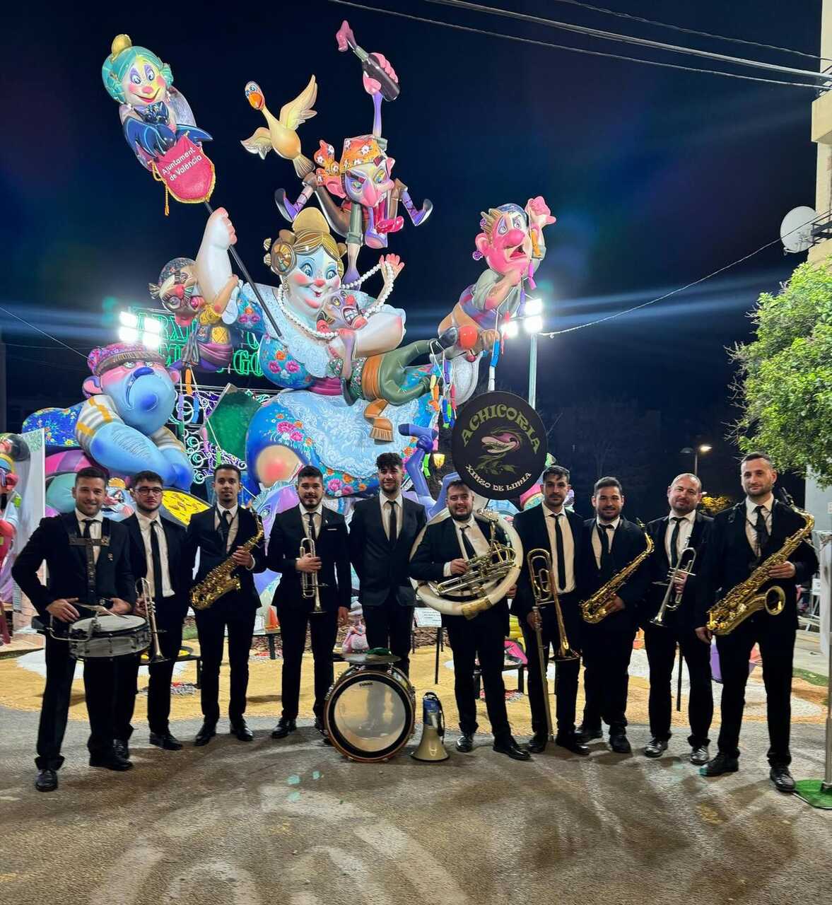 A Charanga Achicoria nas pasadas Fallas de Valencia.