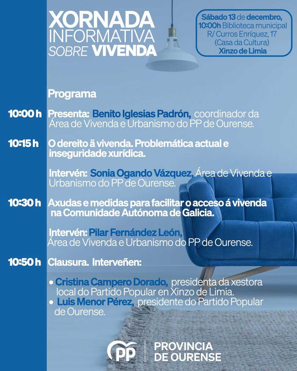 Xornada informativa sobre a Vivenda en Xinzo de Limia.