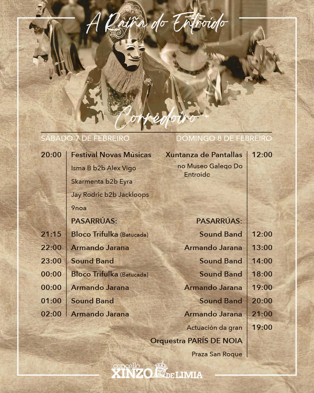 Programación definitiva del fin de semana de Corredoiro.