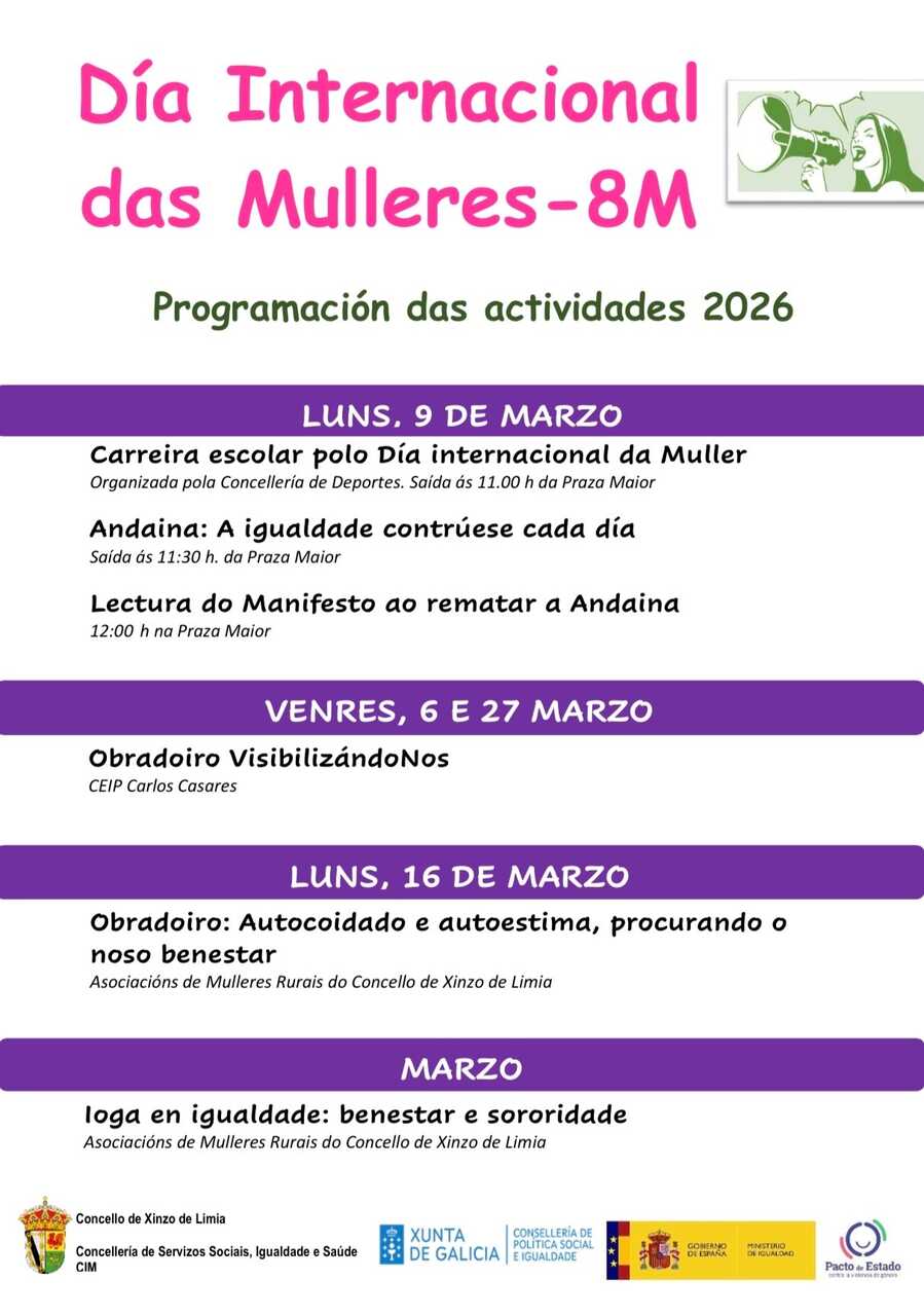 Programación 8M en Xinzo de Limia.