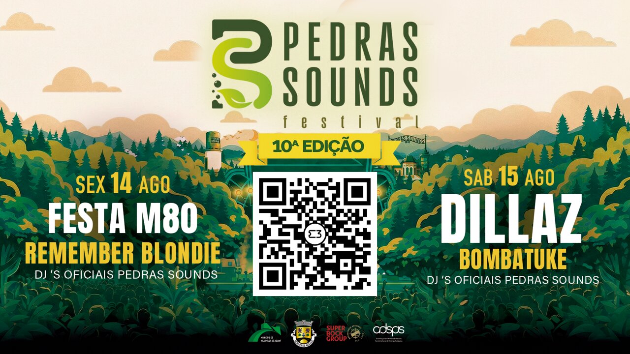 Cartel promocional del décimo aniversario del festival Pedras Sounds que se celebrará este verano.