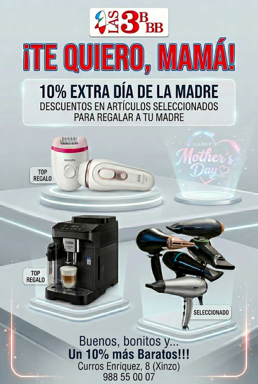 Descuentos en Las 3BBB por el Día de la Madre.