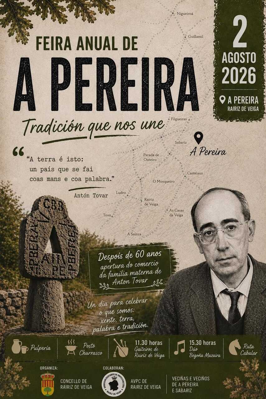 A figura de Antón Tovar protagoniza o cartel deste ano.